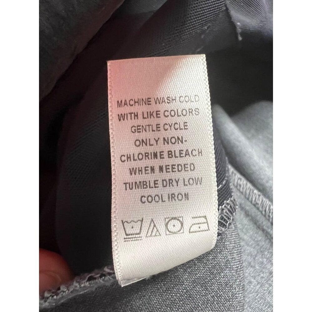 Counterparts Women's Dress Pants Size 14P Dark Grey Tummy Control Wide Leg Zip - Picture 11 of 11